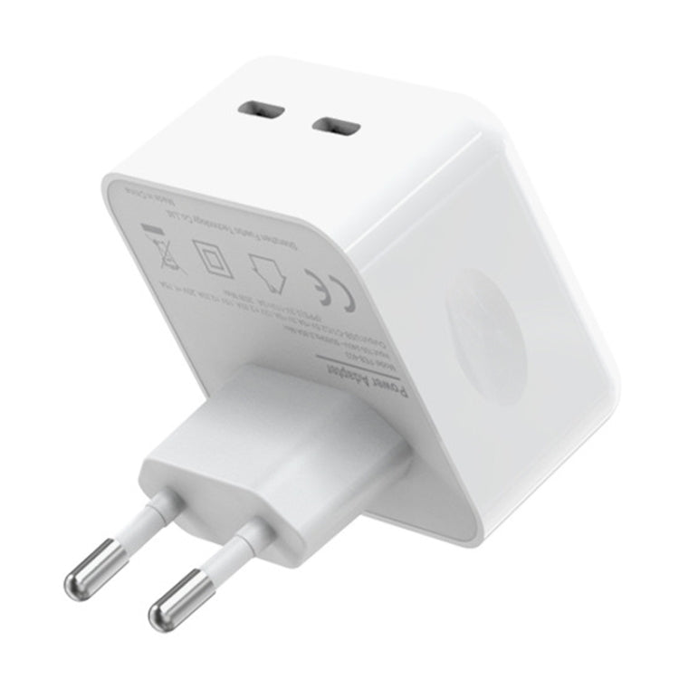 NORTHJO NOGAN3502 GaN PD PPS 35W Dual USB-C / Type-CWall Fast Charger, Plug Type:EU Plug(White) - HoMEdemic™ 