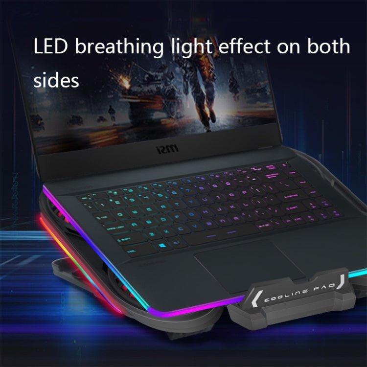 NUOXI Q6 RGB Lighting Effect Laptop Radiator with Phone Holder(Blue) - HoMEdemic™ 