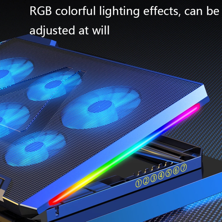 NUOXI Q9 RGB Lighting Effect Laptop Cooler(Black) - HoMEdemic™ 