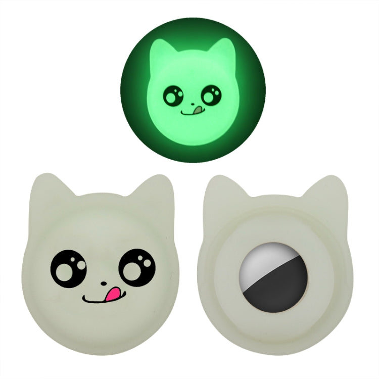 Naughty Smile Cute Cartoon Pet Collar Anti-lost Tracker Silicone Case For AirTag 2nd Gen / AirTag 1st Gen(Fluorescent Green) - HoMEdemic™ 