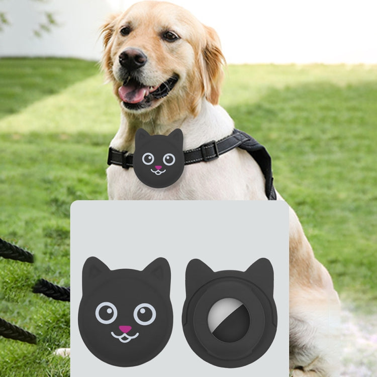 Naughty Smile Cute Cartoon Pet Collar Anti-lost Tracker Silicone Case For AirTag 2nd Gen / AirTag 1st Gen(Fluorescent Pink) - HoMEdemic™ 