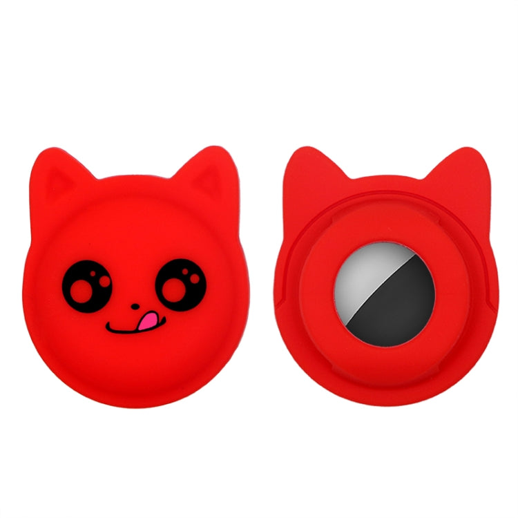 Naughty Smile Cute Cartoon Pet Collar Anti-lost Tracker Silicone Case For AirTag 2nd Gen / AirTag 1st Gen(Red) - HoMEdemic™ 