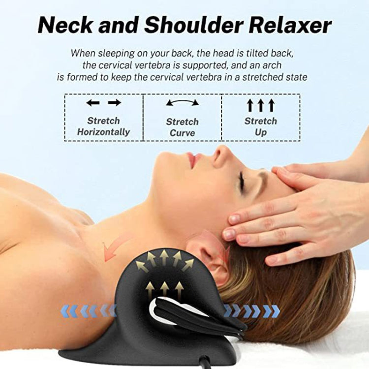Neck Massage Pillow Shoulder Relaxer Cervical Traction Device with Airbag(Black) - HoMEdemic™ 