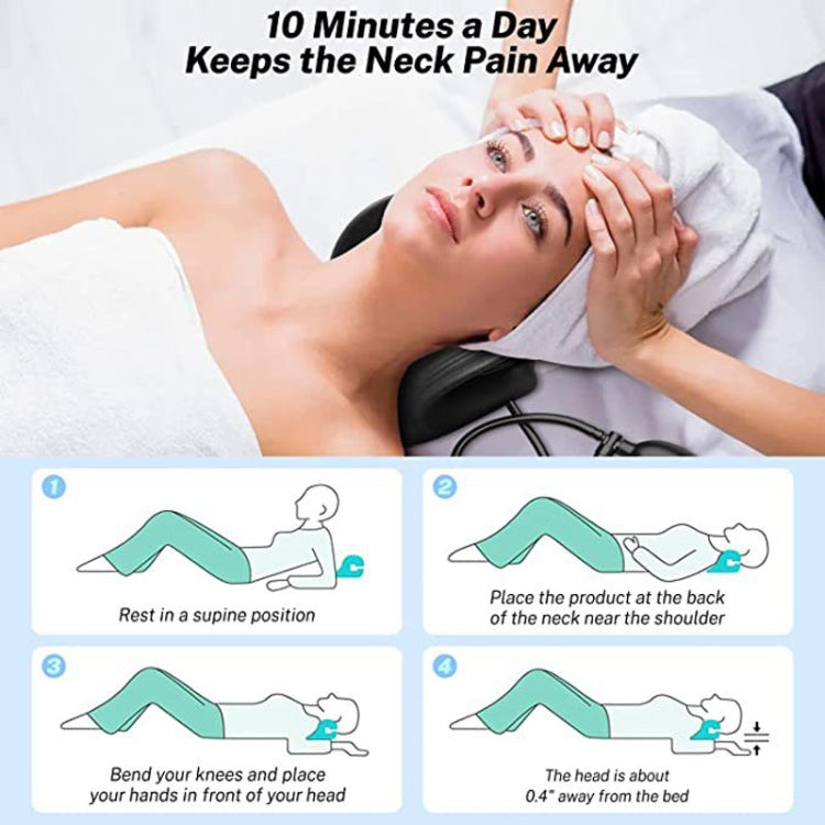 Neck Massage Pillow Shoulder Relaxer Cervical Traction Device with Airbag(Black) - HoMEdemic™ 