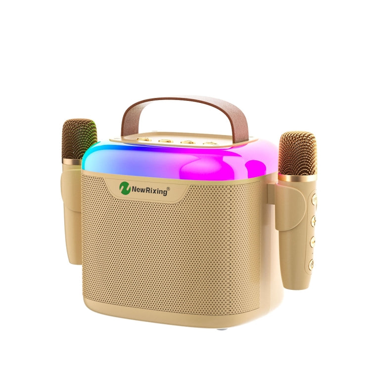 New RiXing NR8805 TWS Portable Smart Bluetooth Speaker with RGB Lighting(Beige) - HoMEdemic™ 