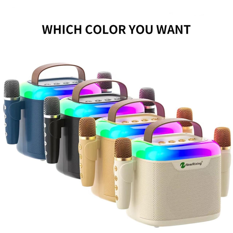 New RiXing NR8805 TWS Portable Smart Bluetooth Speaker with RGB Lighting(Blue) - HoMEdemic™ 