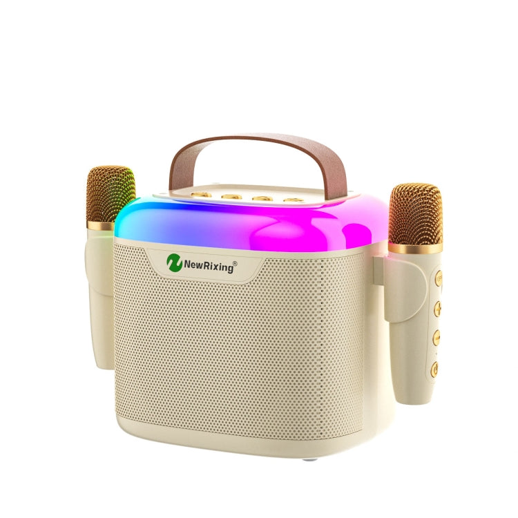 New RiXing NR8805 TWS Portable Smart Bluetooth Speaker with RGB Lighting(White) - HoMEdemic™ 