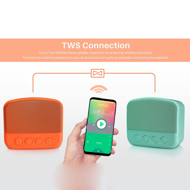 New Rixing NR-101 Mini TWS Bluetooth Speaker(Orange) - HoMEdemic™ 