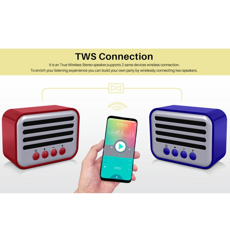 New Rixing NR-102 Mini TWS Bluetooth Speaker(Blue) - HoMEdemic™ 