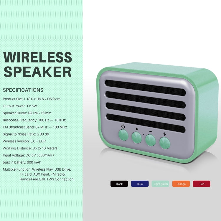 New Rixing NR-102 Mini TWS Bluetooth Speaker(Orange) - HoMEdemic™ 
