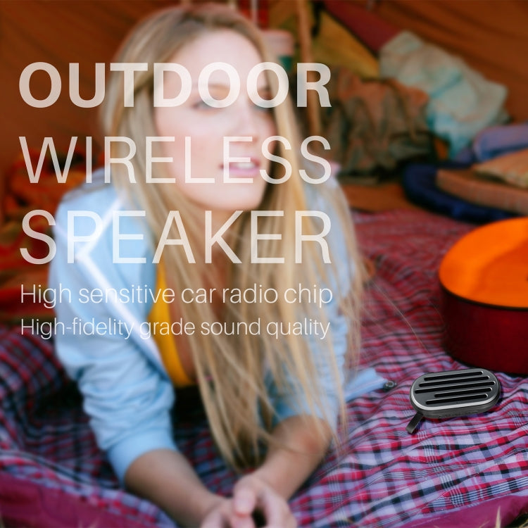 New Rixing NR-105 Mini TWS Metal Bluetooth Speaker Support Hands-free Call / FM(Black) - HoMEdemic™ 