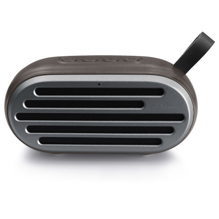 New Rixing NR-105 Mini TWS Metal Bluetooth Speaker Support Hands-free Call / FM(Brown) - HoMEdemic™ 