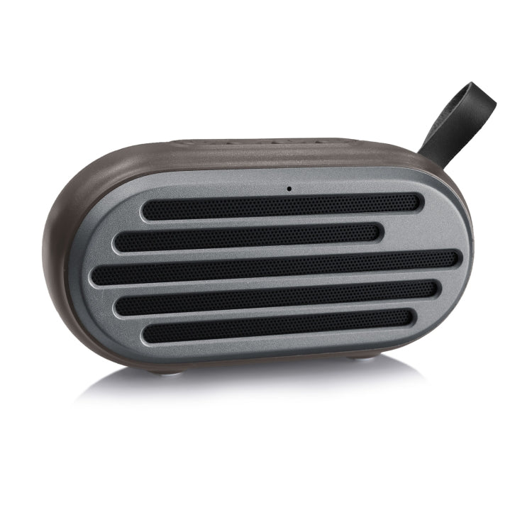New Rixing NR-105 Mini TWS Metal Bluetooth Speaker Support Hands-free Call / FM(Brown) - HoMEdemic™ 