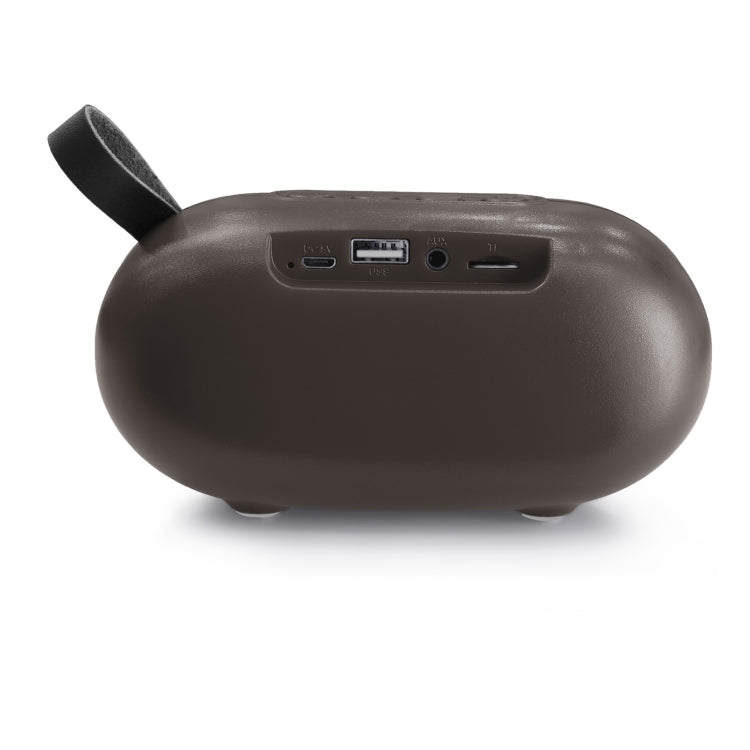 New Rixing NR-105 Mini TWS Metal Bluetooth Speaker Support Hands-free Call / FM(Brown) - HoMEdemic™ 