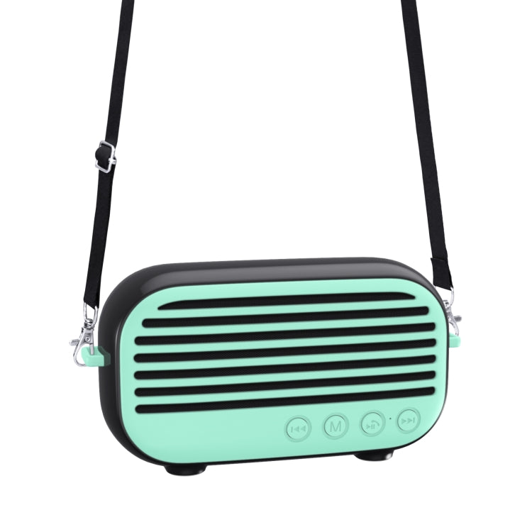 New Rixing NR-3000M Bluetooth 5.0 Portable Karaoke Wireless Bluetooth Speaker with Microphone & Shoulder Strap(Green) - HoMEdemic™ 