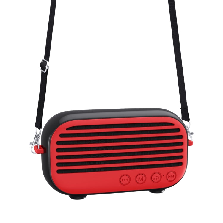 New Rixing NR-3000M Bluetooth 5.0 Portable Karaoke Wireless Bluetooth Speaker with Microphone & Shoulder Strap(Red) - HoMEdemic™ 