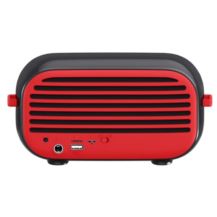 New Rixing NR-3000M Bluetooth 5.0 Portable Karaoke Wireless Bluetooth Speaker with Microphone & Shoulder Strap(Red) - HoMEdemic™ 