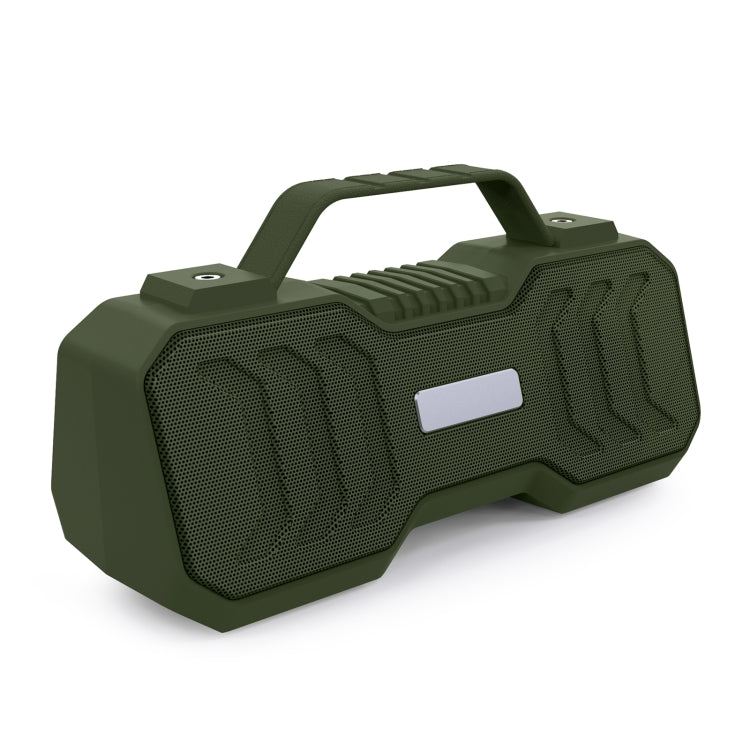 New Rixing NR-4500M Bluetooth 5.0 Portable Outdoor Karaoke Wireless Bluetooth Speaker with Microphone(Dark Green) - HoMEdemic™ 