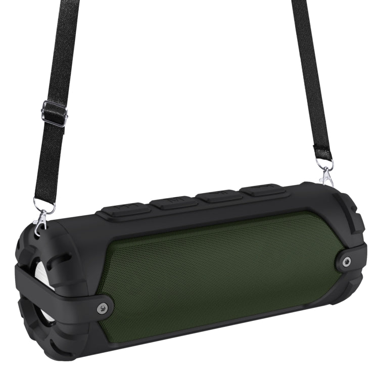 New Rixing NR-6013 Bluetooth 5.0 Portable Outdoor Wireless Bluetooth Speaker with Shoulder Strap(Green) - HoMEdemic™ 