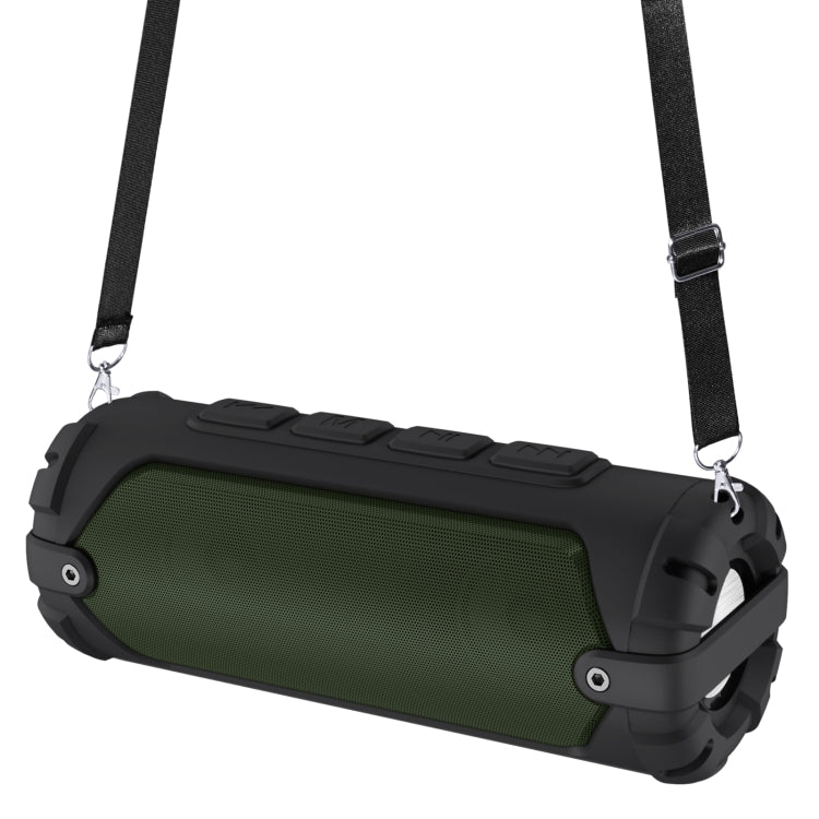 New Rixing NR-6013 Bluetooth 5.0 Portable Outdoor Wireless Bluetooth Speaker with Shoulder Strap(Green) - HoMEdemic™ 