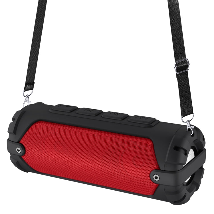 New Rixing NR-6013 Bluetooth 5.0 Portable Outdoor Wireless Bluetooth Speaker with Shoulder Strap(Red) - HoMEdemic™ 