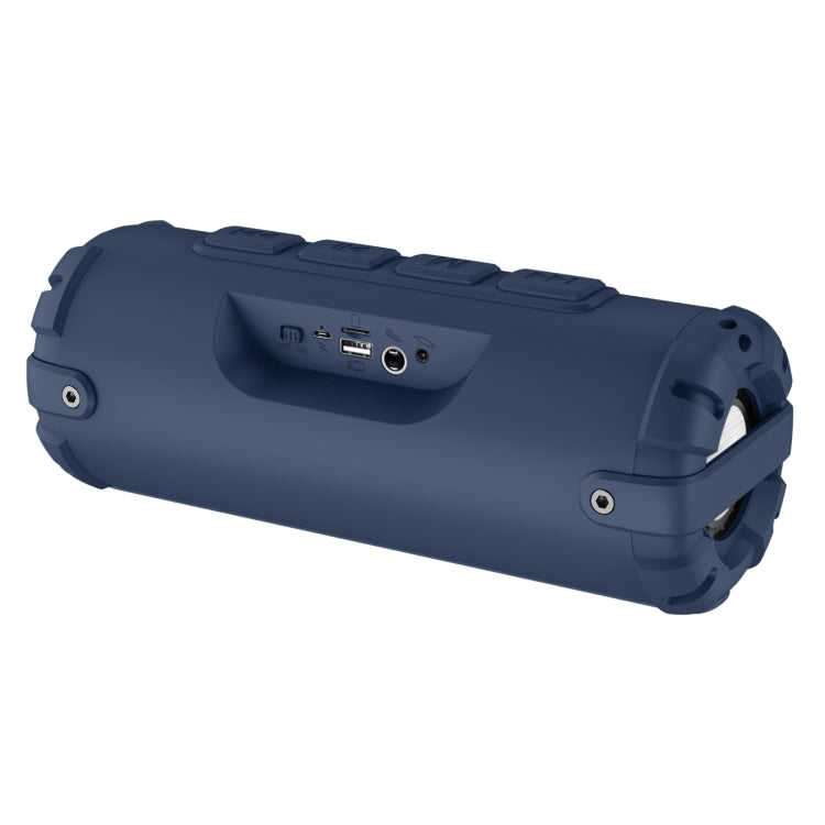 New Rixing NR-6013M Bluetooth 5.0 Portable Outdoor Karaoke Wireless Bluetooth Speaker with Microphone & Shoulder Strap(Blue) - HoMEdemic™ 