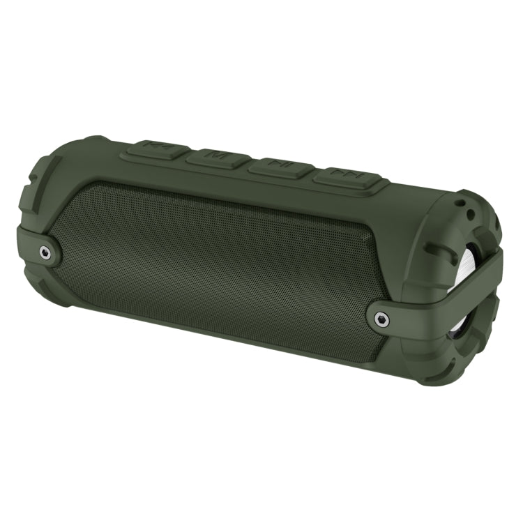New Rixing NR-6013M Bluetooth 5.0 Portable Outdoor Karaoke Wireless Bluetooth Speaker with Microphone & Shoulder Strap(Green) - HoMEdemic™ 