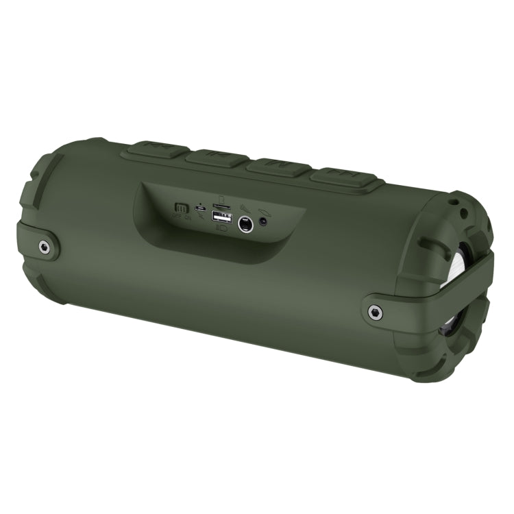 New Rixing NR-6013M Bluetooth 5.0 Portable Outdoor Karaoke Wireless Bluetooth Speaker with Microphone & Shoulder Strap(Green) - HoMEdemic™ 