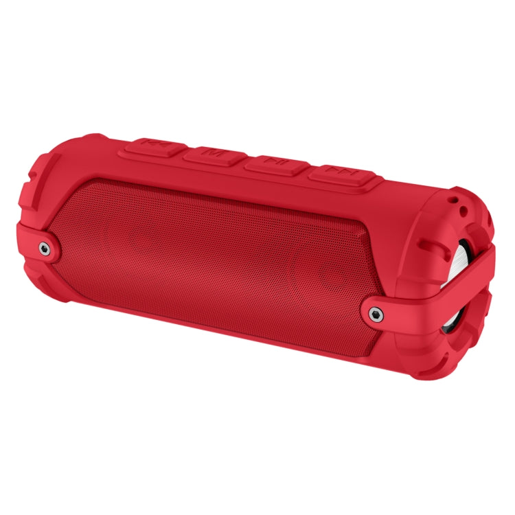New Rixing NR-6013M Bluetooth 5.0 Portable Outdoor Karaoke Wireless Bluetooth Speaker with Microphone & Shoulder Strap(Red) - HoMEdemic™ 