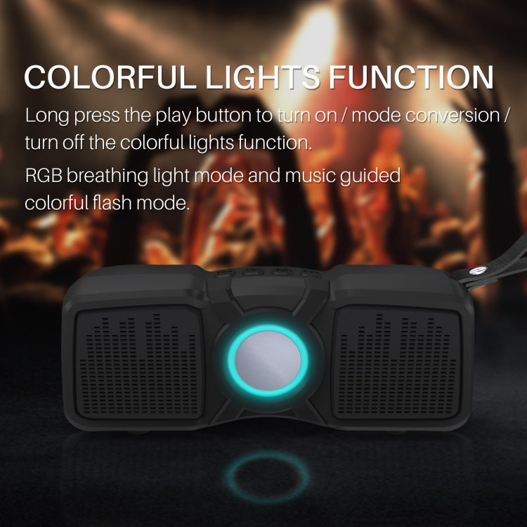 New Rixing NR-9011 Bluetooth 5.0 Portable Outdoor Wireless Bluetooth Speaker(Black) - HoMEdemic™ 