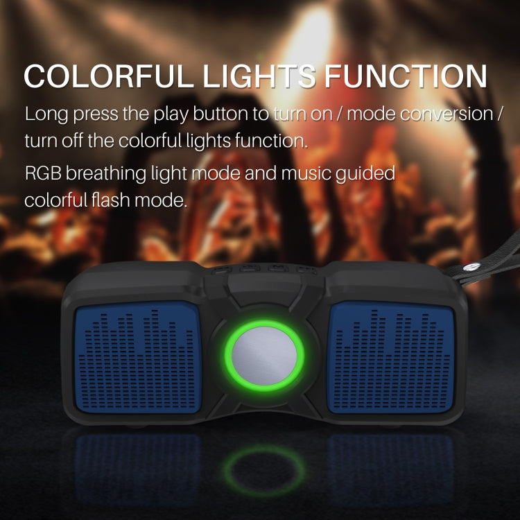 New Rixing NR-9011 Bluetooth 5.0 Portable Outdoor Wireless Bluetooth Speaker(Blue) - HoMEdemic™ 