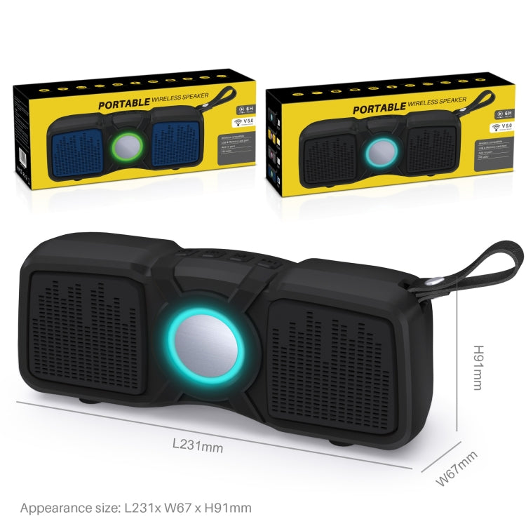 New Rixing NR-9011 Bluetooth 5.0 Portable Outdoor Wireless Bluetooth Speaker(Blue) - HoMEdemic™ 