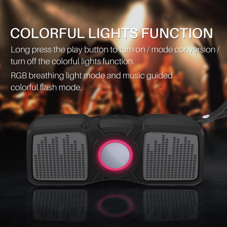 New Rixing NR-9011 Bluetooth 5.0 Portable Outdoor Wireless Bluetooth Speaker(Grey) - HoMEdemic™ 