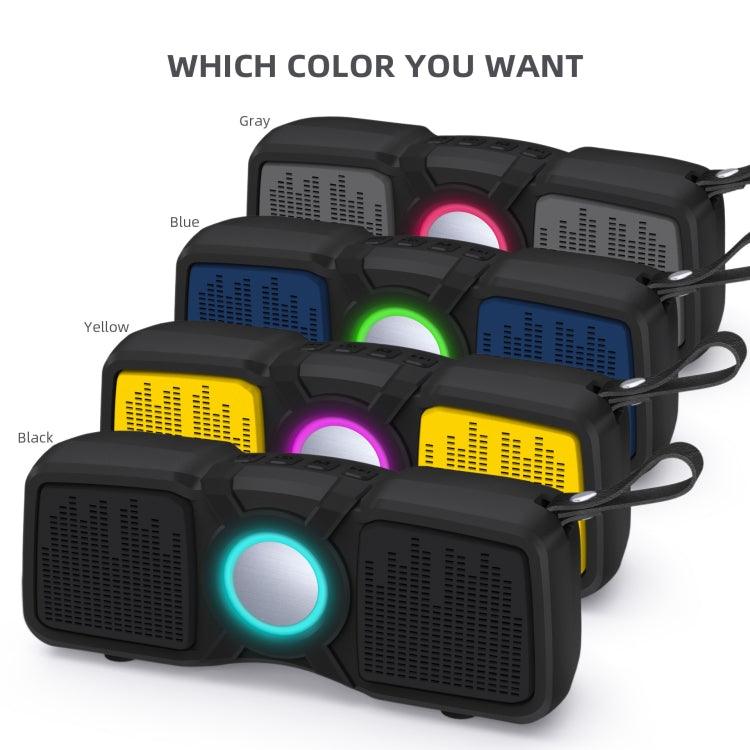 New Rixing NR-9011 Bluetooth 5.0 Portable Outdoor Wireless Bluetooth Speaker(Grey) - HoMEdemic™ 