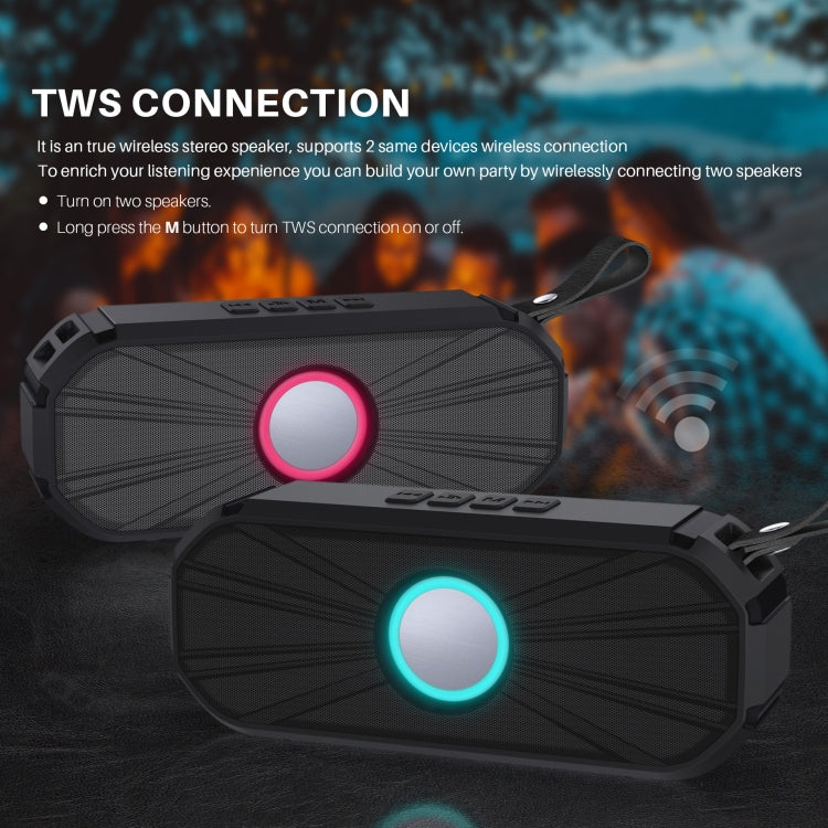 New Rixing NR-9012 Bluetooth 5.0 Portable Outdoor Wireless Bluetooth Speaker(Black) - HoMEdemic™ 