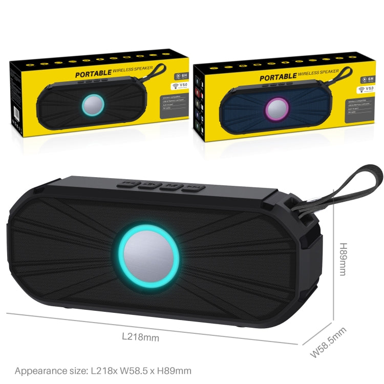 New Rixing NR-9012 Bluetooth 5.0 Portable Outdoor Wireless Bluetooth Speaker(Black) - HoMEdemic™ 