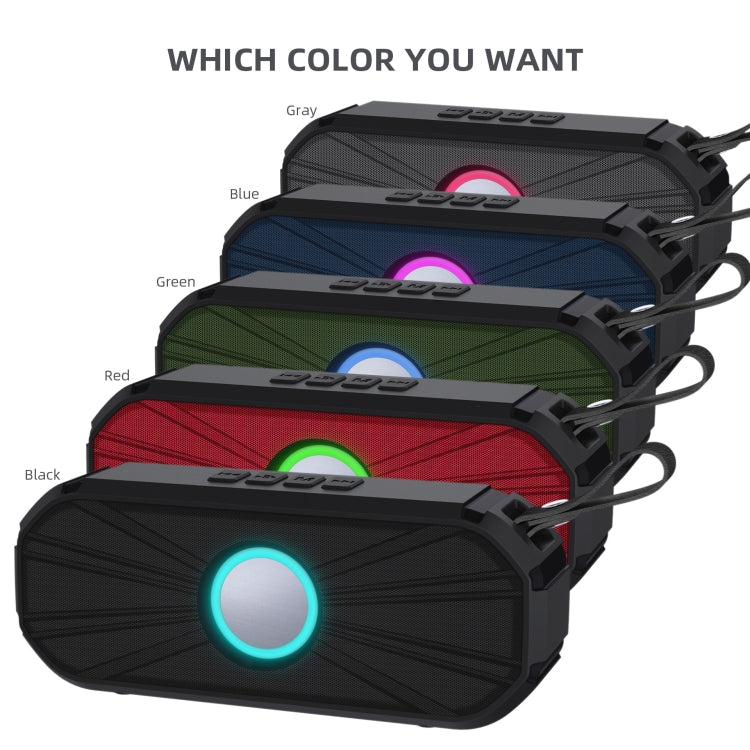 New Rixing NR-9012 Bluetooth 5.0 Portable Outdoor Wireless Bluetooth Speaker(Red) - HoMEdemic™ 