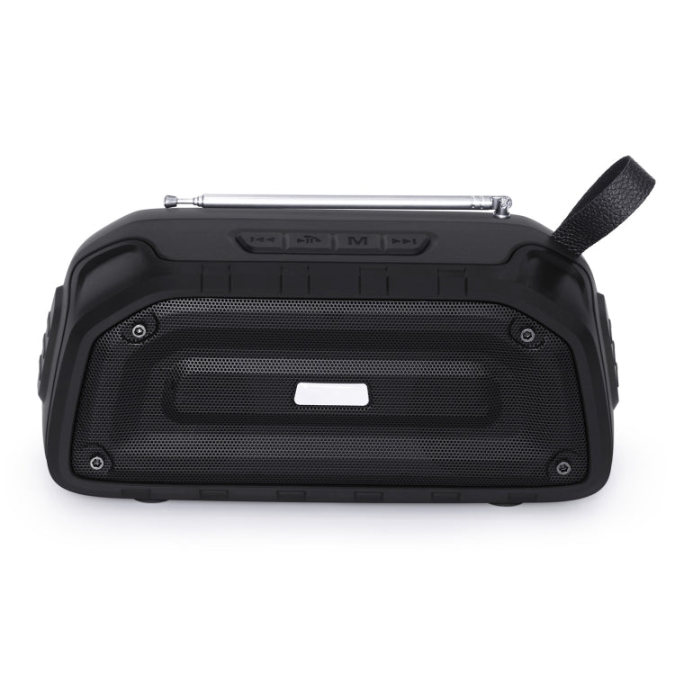 New Rixing NR-906FM TWS Waterproof Bluetooth Speaker Support Hands-free Call / FM with Handle & Antenna(Black) - HoMEdemic™ 