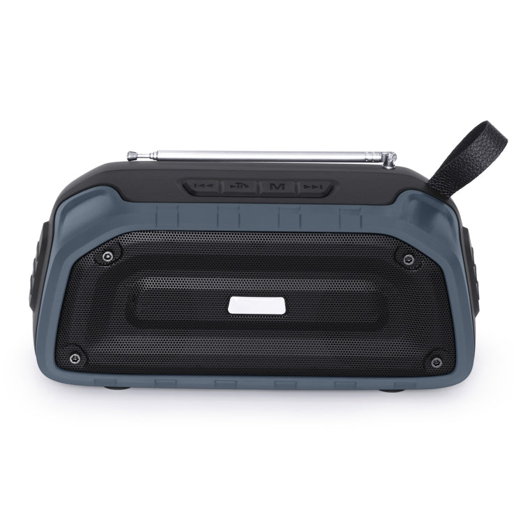 New Rixing NR-906FM TWS Waterproof Bluetooth Speaker Support Hands-free Call / FM with Handle & Antenna(Dark Blue) - HoMEdemic™ 