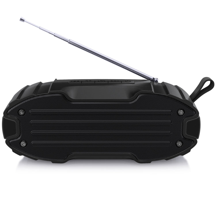 New Rixing NR-907FM TWS Outdoor Bluetooth Speaker Support Hands-free Call / FM with Handle & Antenna(Black) - HoMEdemic™ 