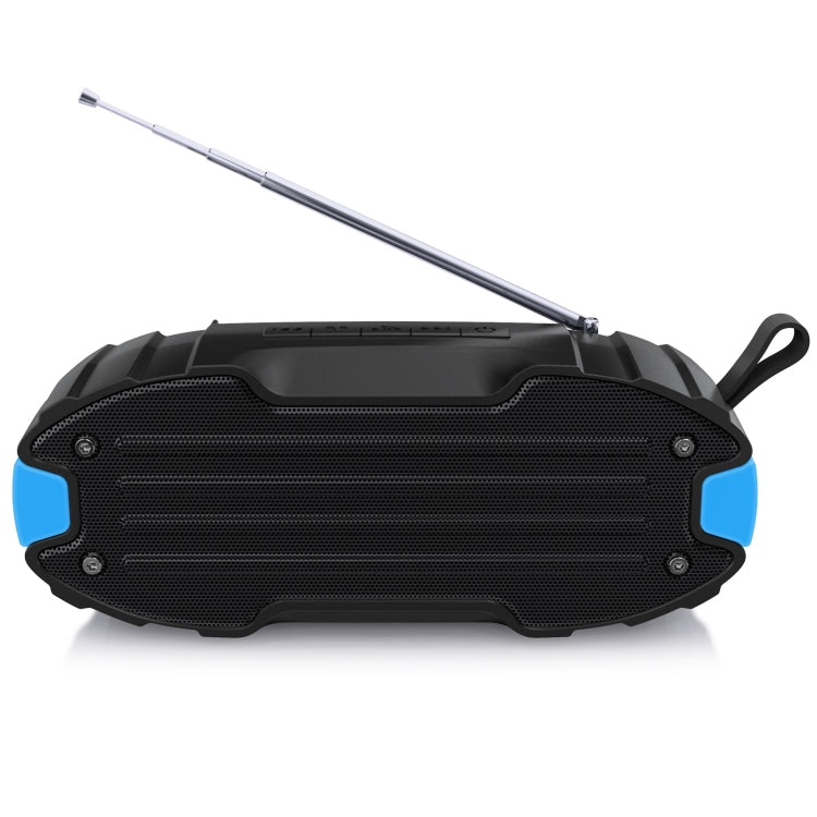 New Rixing NR-907FM TWS Outdoor Bluetooth Speaker Support Hands-free Call / FM with Handle & Antenna(Blue) - HoMEdemic™ 