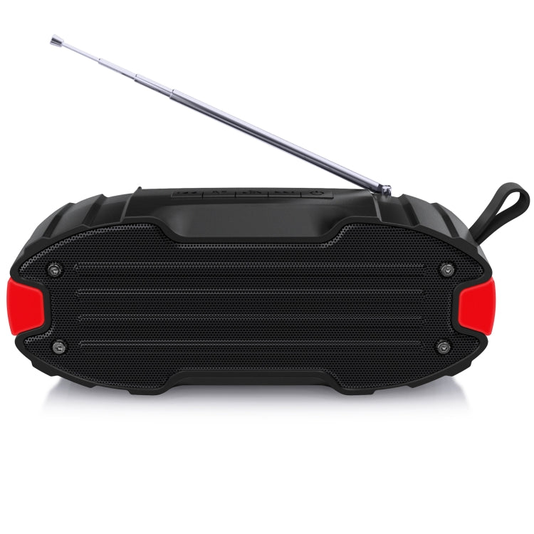 New Rixing NR-907FM TWS Outdoor Bluetooth Speaker Support Hands-free Call / FM with Handle & Antenna(Red) - HoMEdemic™ 