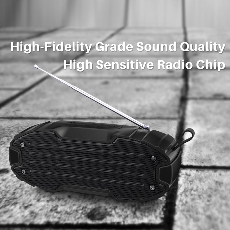 New Rixing NR-907FM TWS Outdoor Bluetooth Speaker Support Hands-free Call / FM with Handle & Antenna(Red) - HoMEdemic™ 