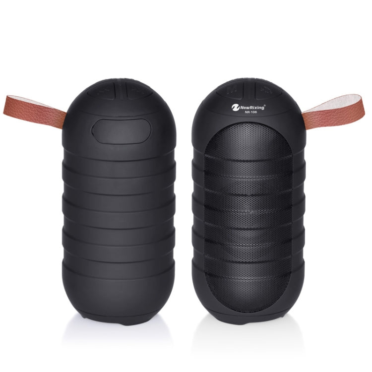NewRixing NR-106 Mini Portable Stereo Bluetooth Speaker, Support Hands-free Calling & TF Card Slot & FM(Black) - HoMEdemic™ 