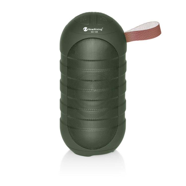 NewRixing NR-106 Mini Portable Stereo Bluetooth Speaker, Support Hands-free Calling & TF Card Slot & FM(Green) - HoMEdemic™ 