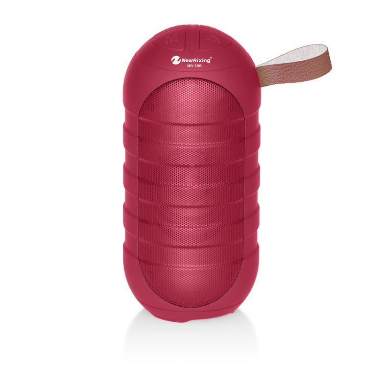 NewRixing NR-106 Mini Portable Stereo Bluetooth Speaker, Support Hands-free Calling & TF Card Slot & FM(Red) - HoMEdemic™ 