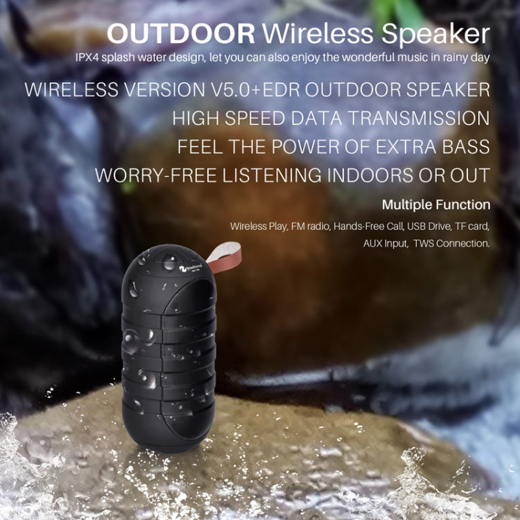 NewRixing NR-106 Mini Portable Stereo Bluetooth Speaker, Support Hands-free Calling & TF Card Slot & FM(Red) - HoMEdemic™ 