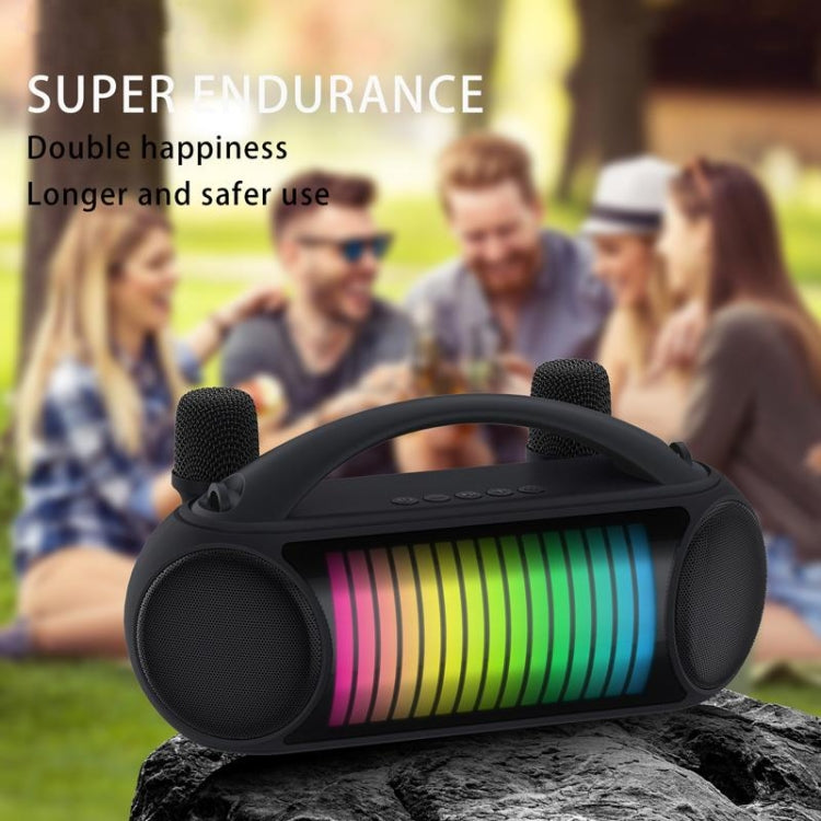 NewRixing NR-222 Portable Outdoor Dual Mic Colorful Wireless Bluetooth Speaker(Blue) - HoMEdemic™ 