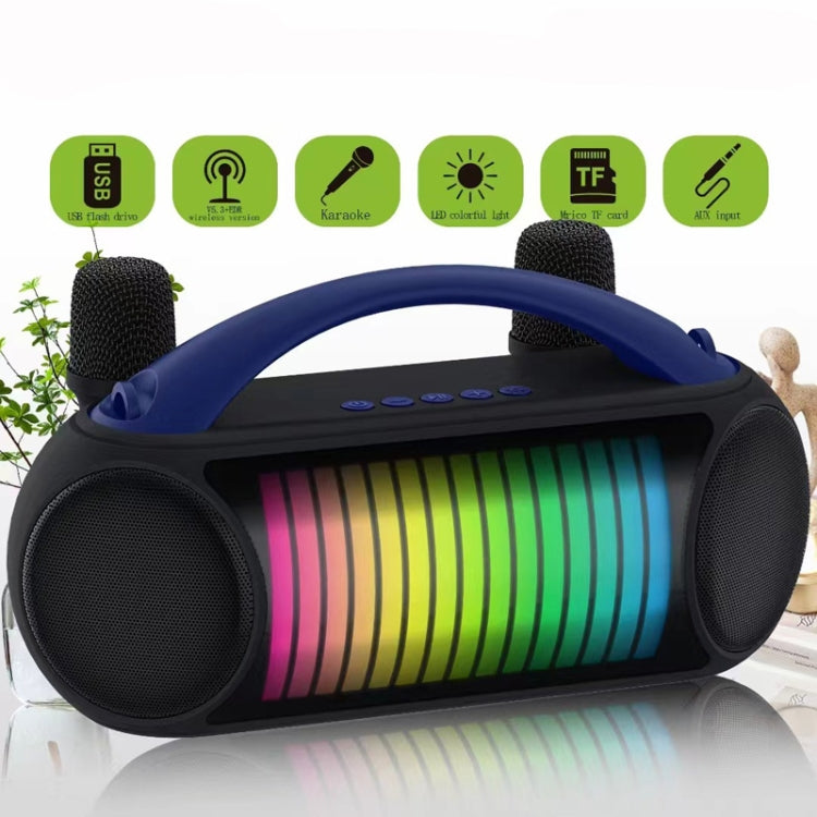 NewRixing NR-222 Portable Outdoor Dual Mic Colorful Wireless Bluetooth Speaker(Green) - HoMEdemic™ 