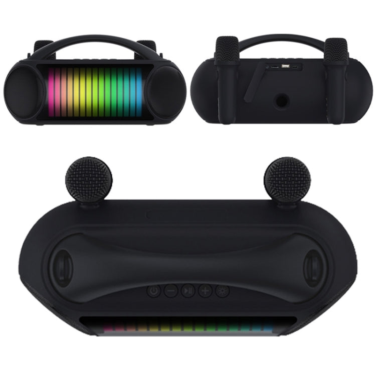 NewRixing NR-222 Portable Outdoor Dual Mic Colorful Wireless Bluetooth Speaker(Green) - HoMEdemic™ 